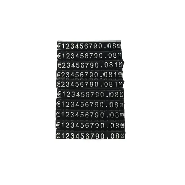 Chiffres prix pour vitrines - modulables - 140 cubes - 5 mm - 5 Coloris Au Choix