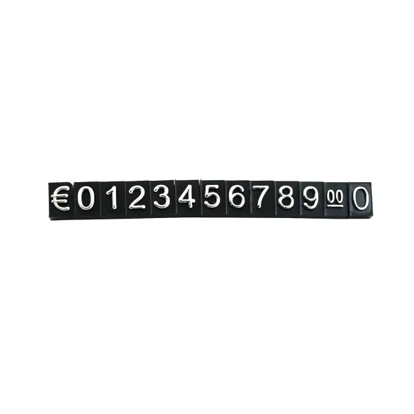 Chiffres prix pour vitrines - modulables - 130 cubes - 8 mm - 4 Coloris Au Choix