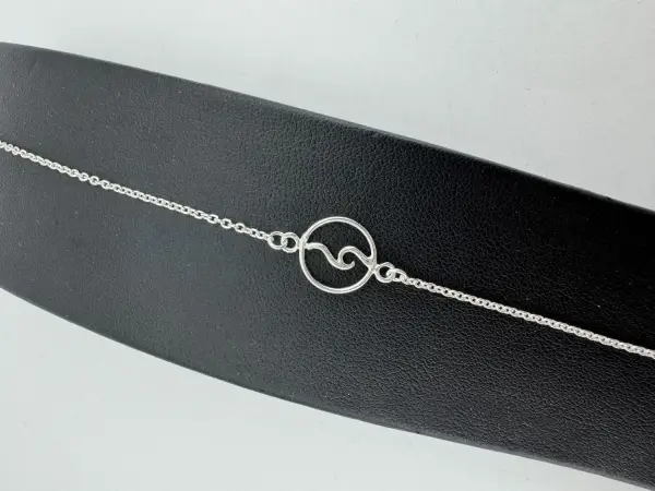 Bracelet Symbole de la Vague en Argent 92.5.