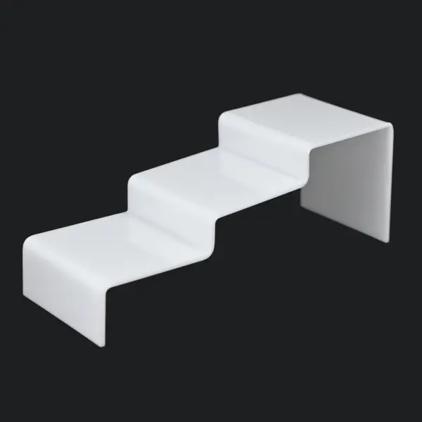 Support en Acrylique forme Escalier pour Vitrines - 3 Coloris Au Choix