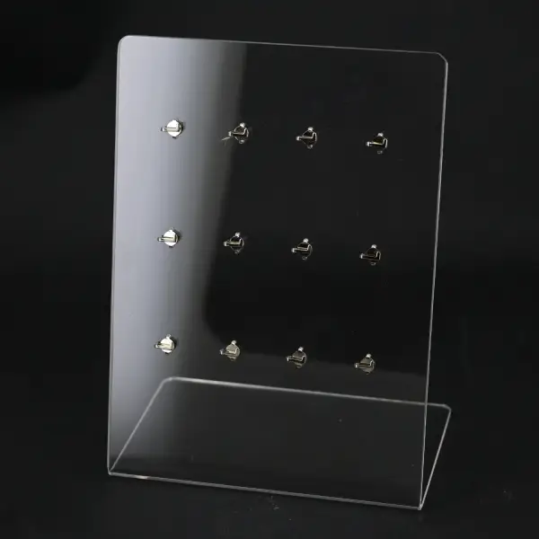 Présentoir pour 12 Pendentifs Acrylique 12 x 16 cm - 3 Coloris au choix