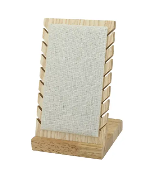 Présentoir Vertical en Bois Coton pour Colliers et Chaînes - 18 cm