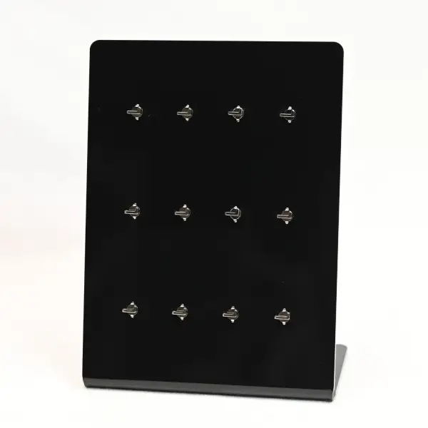 Présentoir pour 12 Pendentifs Acrylique 12 x 16 cm - 3 Coloris au choix