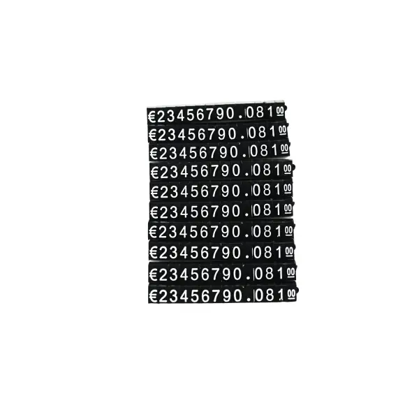 Chiffres prix pour vitrines - modulables - 140 cubes - 5 mm - 5 Coloris Au Choix