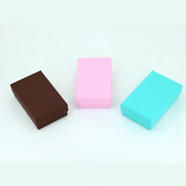 Lot de 12 Boîtes Bijoux Universelles Unies. 8 x 5 x 2.5 cm - 3 Coloris Au Choix