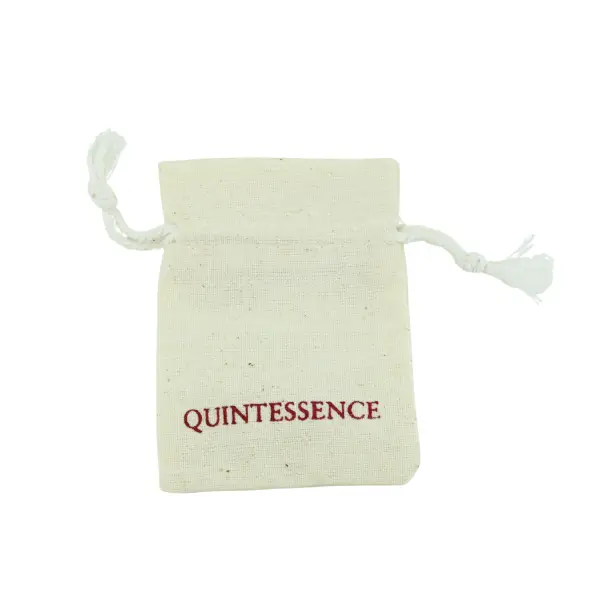 500 Pochettes Coton Naturel 6 x 8 cm Logo Monochrome
