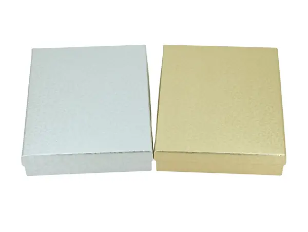 Lot de 6 Boîtes Cadeau pour Parure 12 x 16 cm - Or ou Argent