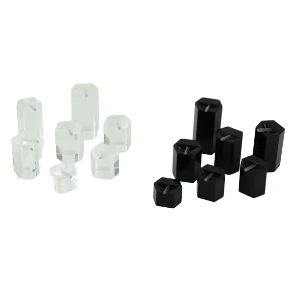 Lot de 7 Plots Présentation Bagues Hexagonaux - 2 Coloris Au Choix