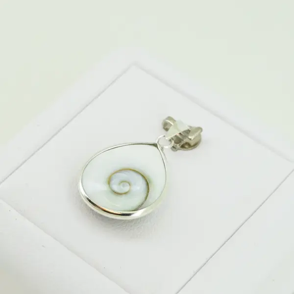 Pendentif Oeil de Sainte Lucie Goutte en Argent 925 - 15 mm