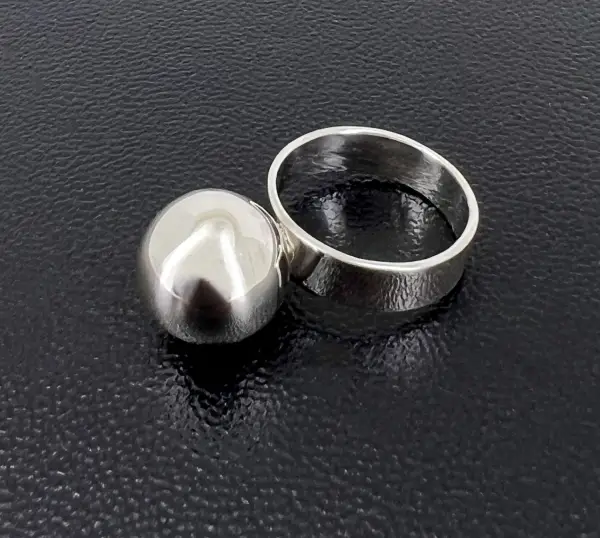 Bague Argent 92.5 avec Sphère