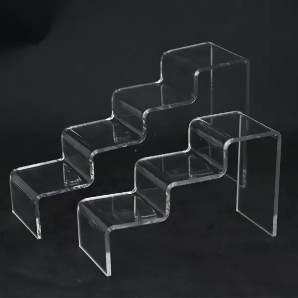 Double Escalier en Acrylique Pour Vitrine - 975A - 3 Coloris Au Choix