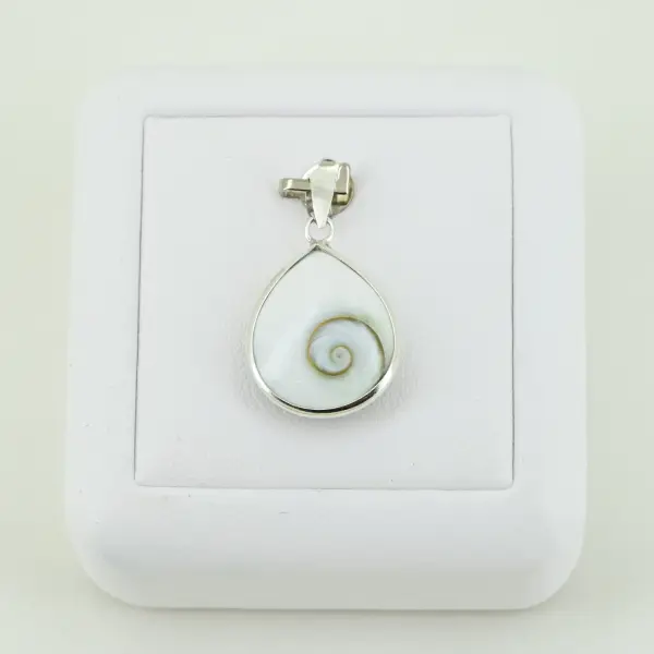 Pendentif Oeil de Sainte Lucie Goutte en Argent 925 - 15 mm