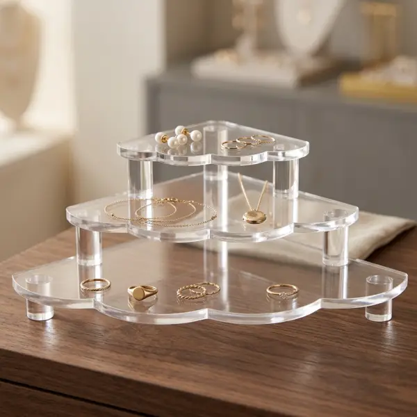 Tablettes Vitrine en Acrylique 3 niveaux - K144