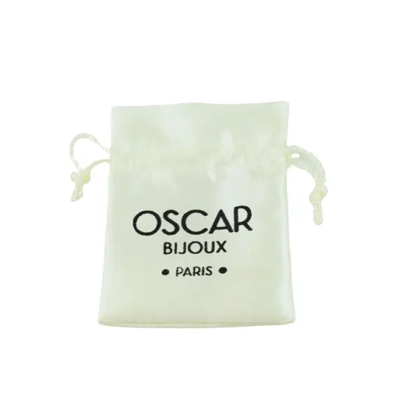 500 Pochettes en Satin 7 x 9 cm avec Logo Monochrome - Tous Coloris Disponible