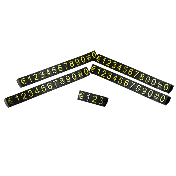 Chiffres prix pour vitrines - modulables - 65 cubes - 15 mm - 2 Coloris Au Choix