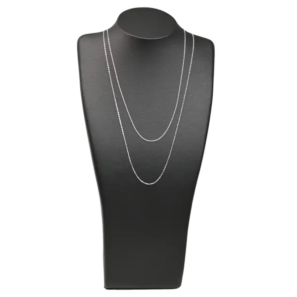 Lot de 5 Chaînes Argent Mailles Forçat 1 mm - 3 Tailles