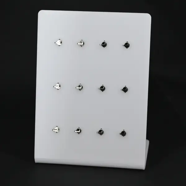 Présentoir pour 12 Pendentifs Acrylique 12 x 16 cm - 3 Coloris au choix