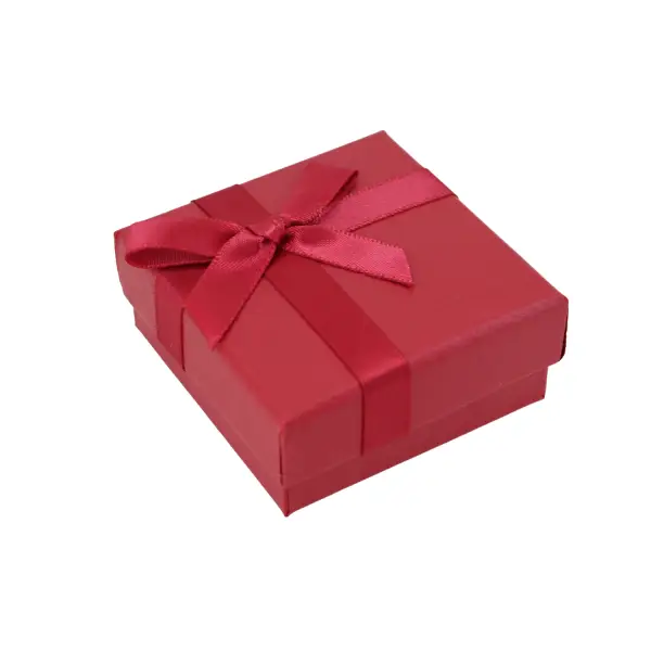 Lot de 12 Boîtes Cadeau Universelles avec Ruban et Noeud - 6 x 6 cm - 2 Coloris Au Choix
