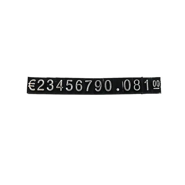 Chiffres prix pour vitrines - modulables - 140 cubes - 5 mm - 5 Coloris Au Choix