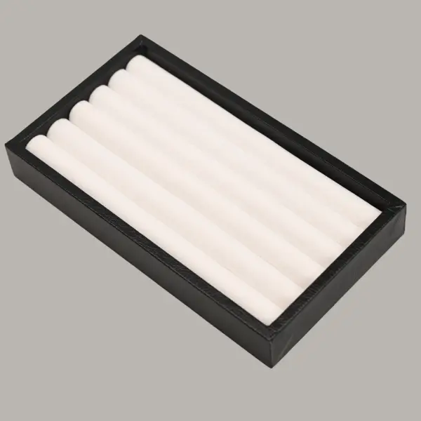 Plateau à Sillons pour Présentation Bagues - 17 x 10 x 2.5 cm - 3 Coloris Au Choix
