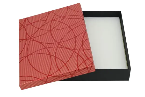 6 Boîtes Cadeau Parures Papier Liseré - 12 x 16 cm  - 5 Coloris au Choix
