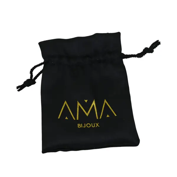 500 Pochettes en Satin 7 x 10 cm avec Logo Monochrome - Tous Coloris Disponible