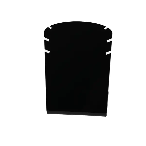 Présentoir acrylique pour 3 colliers chaînettes. 14 cm - 2 Coloris Au Choix