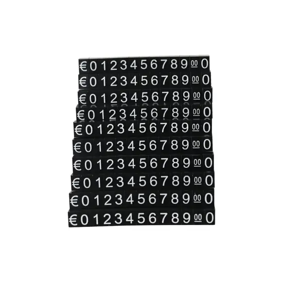 Chiffres prix pour vitrines - modulables - 130 cubes - 8 mm - 4 Coloris Au Choix