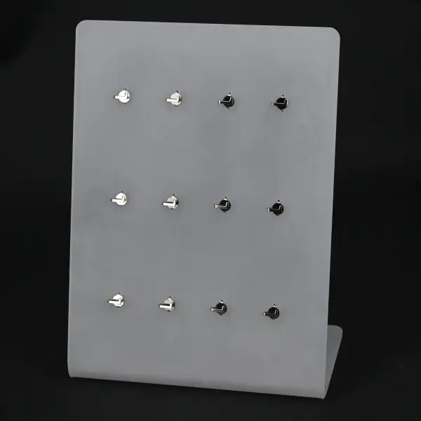 Présentoir pour 12 Pendentifs Acrylique 12 x 16 cm - 3 Coloris au choix