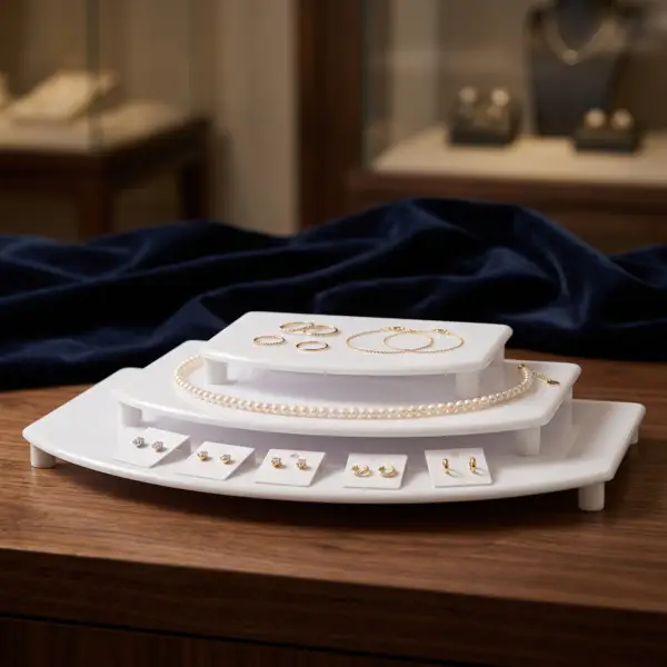 Set de Tablettes Vitrine en Acrylique 3 niveaux