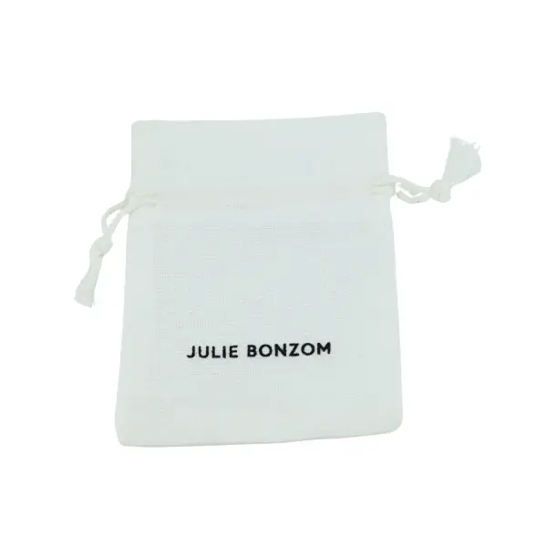 500 Pochettes en Coton Naturel 7 x 9 cm avec Logo Monochrome