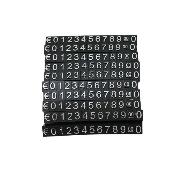 Chiffres prix pour vitrines - modulables - 130 cubes - 8 mm - 4 Coloris Au Choix