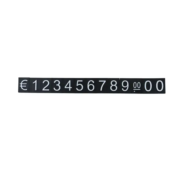 Chiffres prix pour vitrines - modulables - 65 cubes - 15 mm - 2 Coloris Au Choix