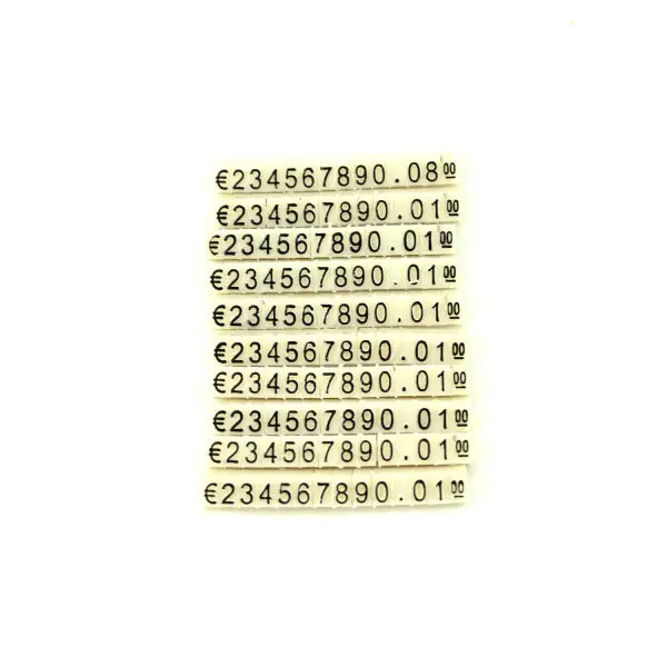 Chiffres prix pour vitrines - modulables - 140 cubes - 5 mm - 5 Coloris Au Choix