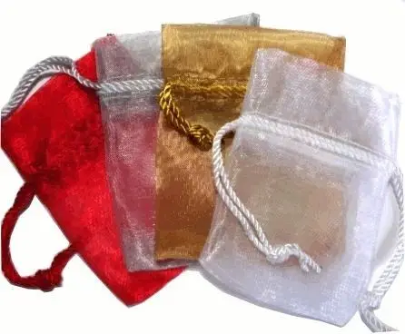 Lot de 12 Bourses Cadeau en Organza 6 x 8 cm