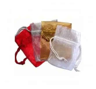 Lot de 12 Bourses Cadeau en Organza 5 x 7 cm 