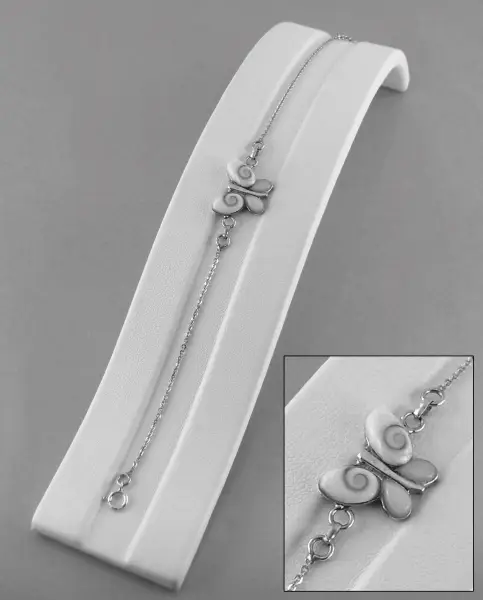 Bracelet Papillon en Oeil de Sainte Lucie et Argent 925