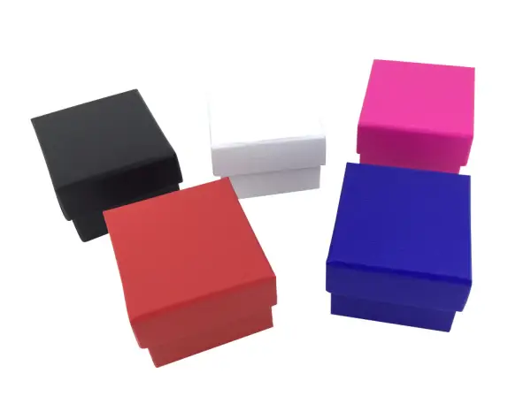 10 Boîtes Cadeau pour Bague - 5 x 4,5 x 3 cm - 5 Couleurs