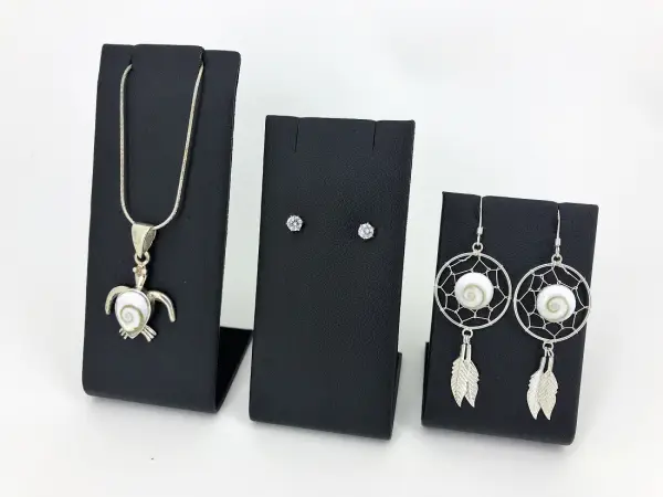 Présentoir Boucles d'Oreilles et Pendentif Similicuir- 3 Tailles