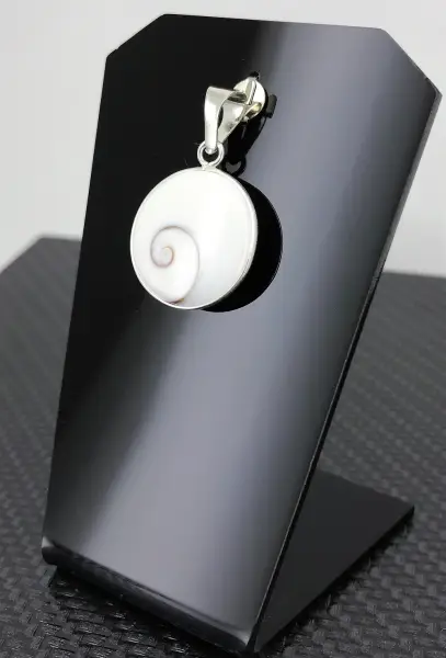 Pendentif Oeil de Sainte Lucie et Argent - Rond 20 mm