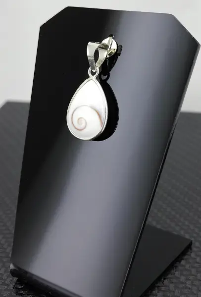 Pendentif Goutte Oeil de Sainte Lucie et Argent 925 - 15 mm
