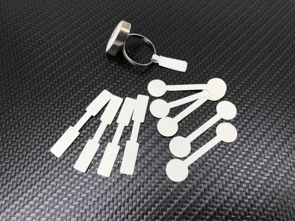 Lot de  100 Etiquettes Prix haltères Adhésives pour Bagues - 40 mm