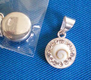 Pendentif Oeil de Sainte Lucie ou Shiva et Zirconium - 12 mm