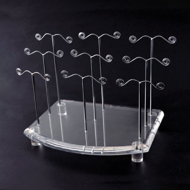 Plateau Arbres Boucles d'Oreilles Métal et Acrylique Transparent