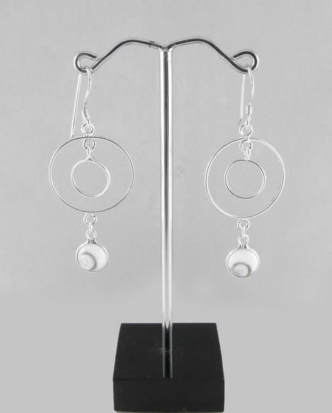 Boucles d'Oreilles Oeil de Sainte Lucie et Argent 92.5
