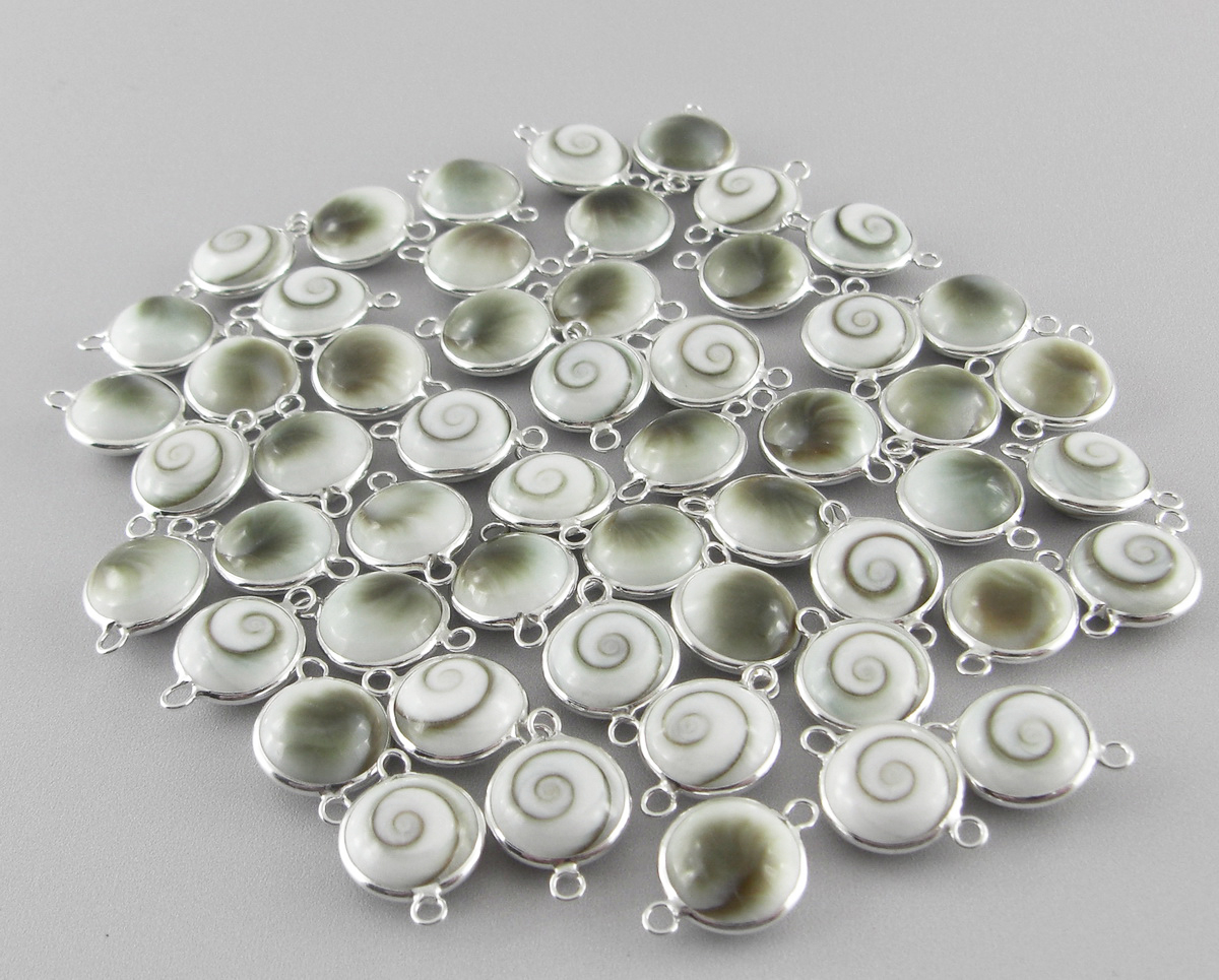 5 Yeux de Sainte Lucie et Argent 92.5 à monter. 8, 10 ou 12 mm