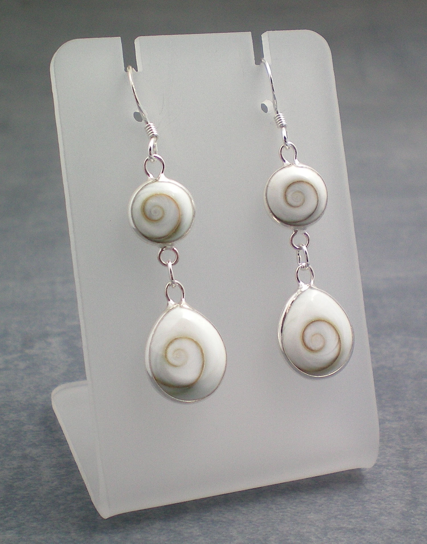 Boucles d'Oreilles Oeil de Sainte Lucie et Argent 92.5