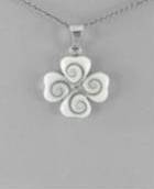 Pendentif Coeurs Oeil de Sainte Lucie monté sur Argent