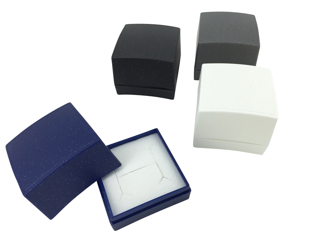 10 Boîtes Plastique Cadeau pour Bague - 4 x 4 x 3,3 cm - 4 Couleurs