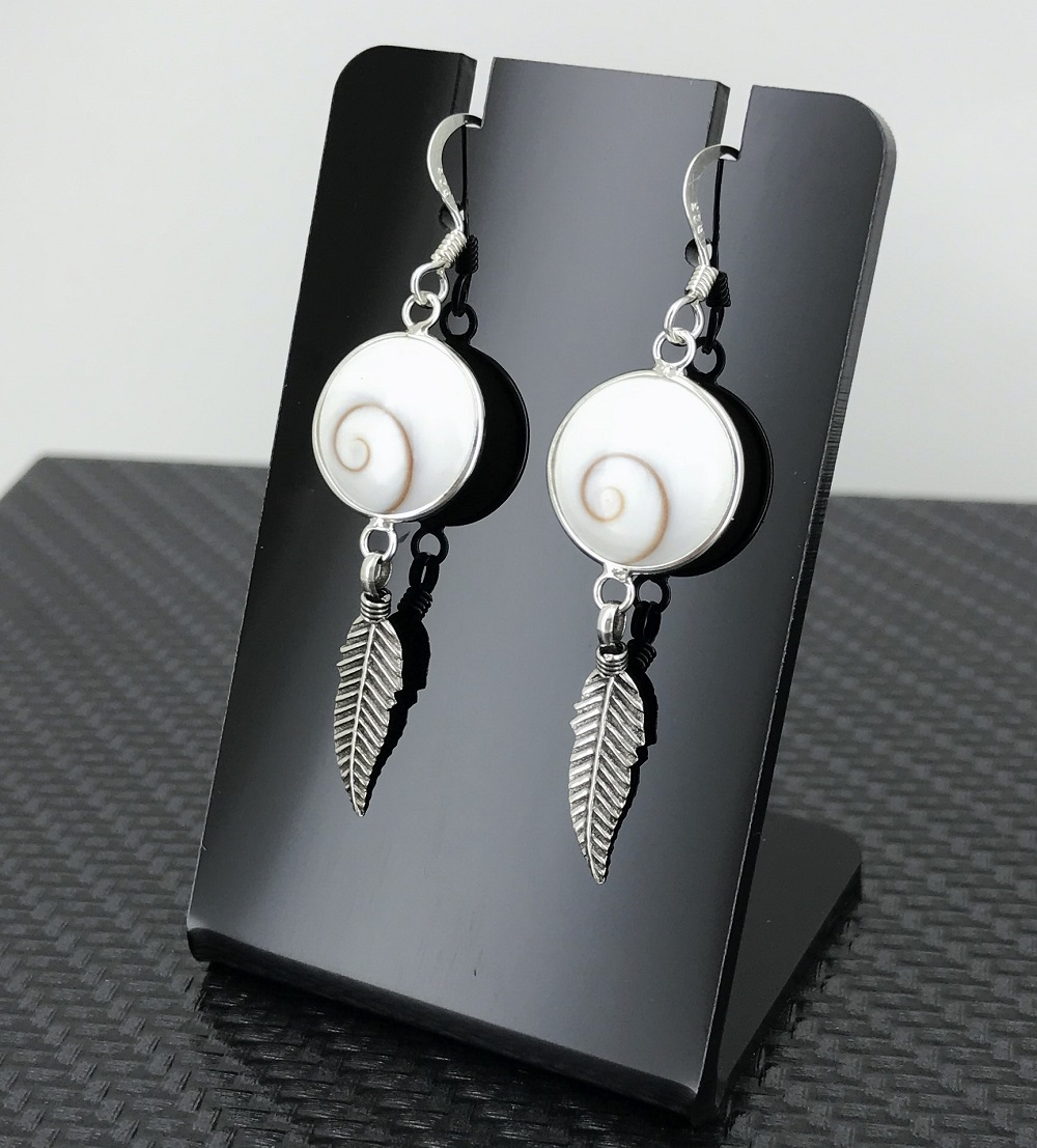 Boucles d'Oreilles Oeil de Sainte Lucie et Argent 925